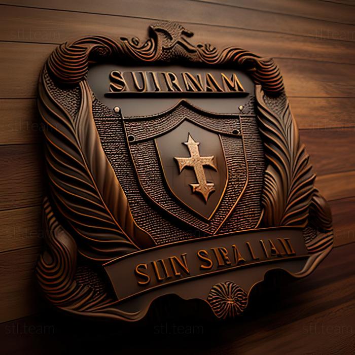 3D модель Сурінам Республіка Сурінам (STL)